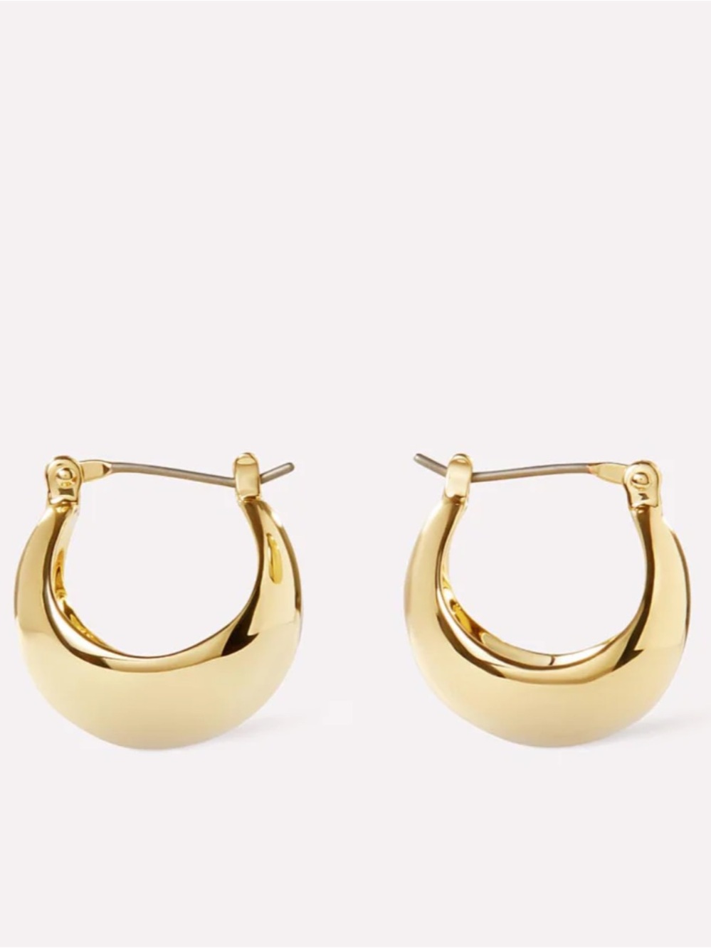 Ana Luisa Abby Gold Chunky Hoop Earrings 14K Gold Plated